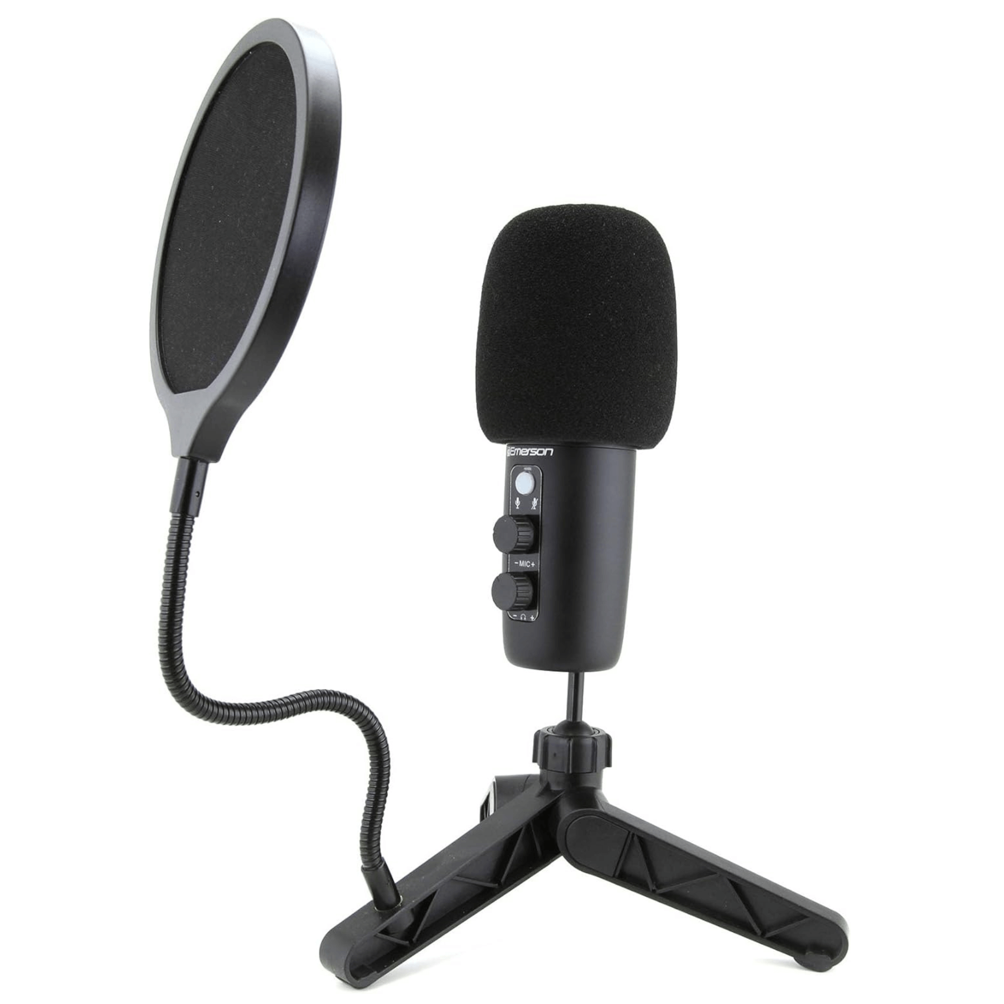 Emerson USB Gaming and Streaming Condenser Microphone with LED Lighting Jupiter Gear Home