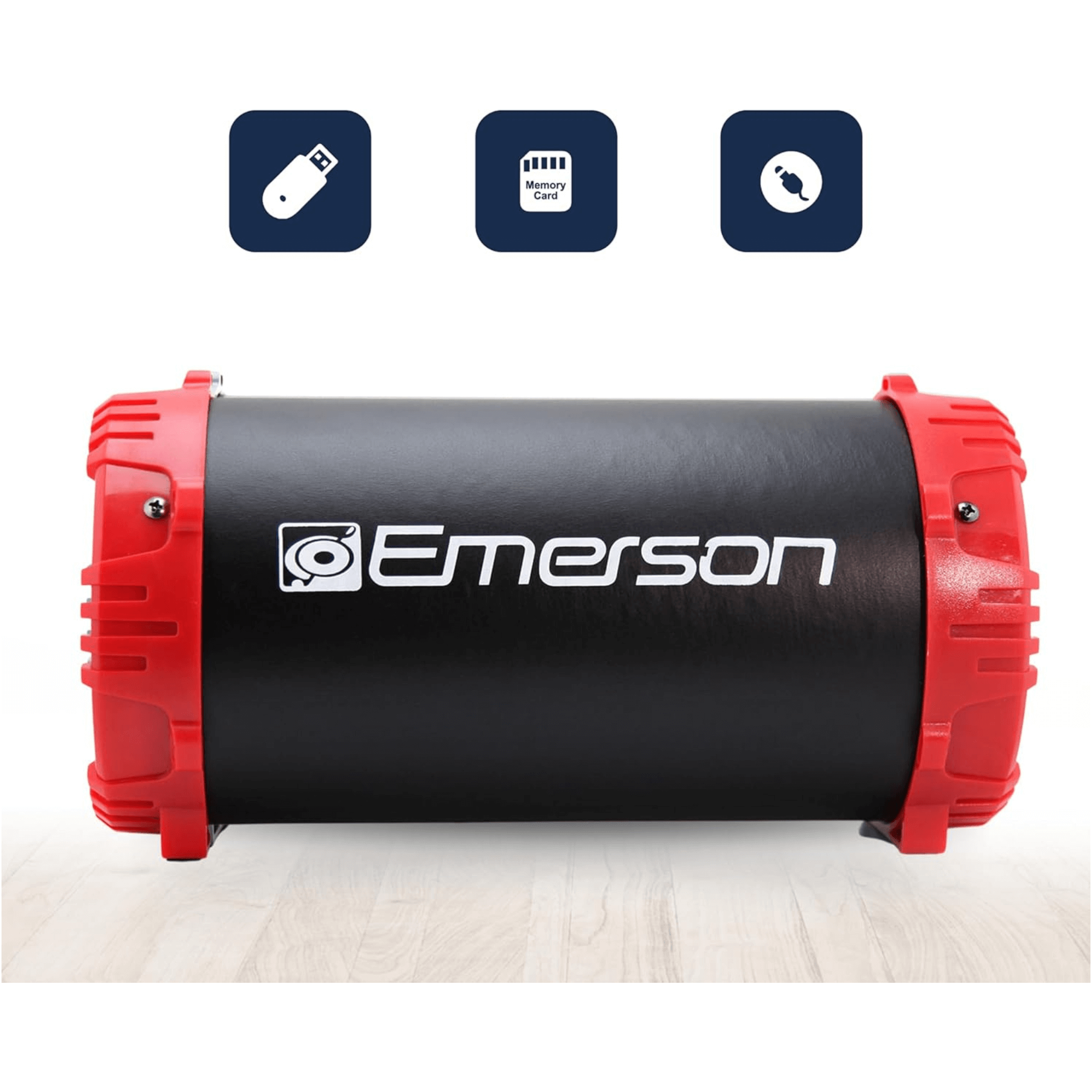 Emerson Portable Bluetooth Speaker with LED Lighting and Carrying Strap Jupiter Gear Home