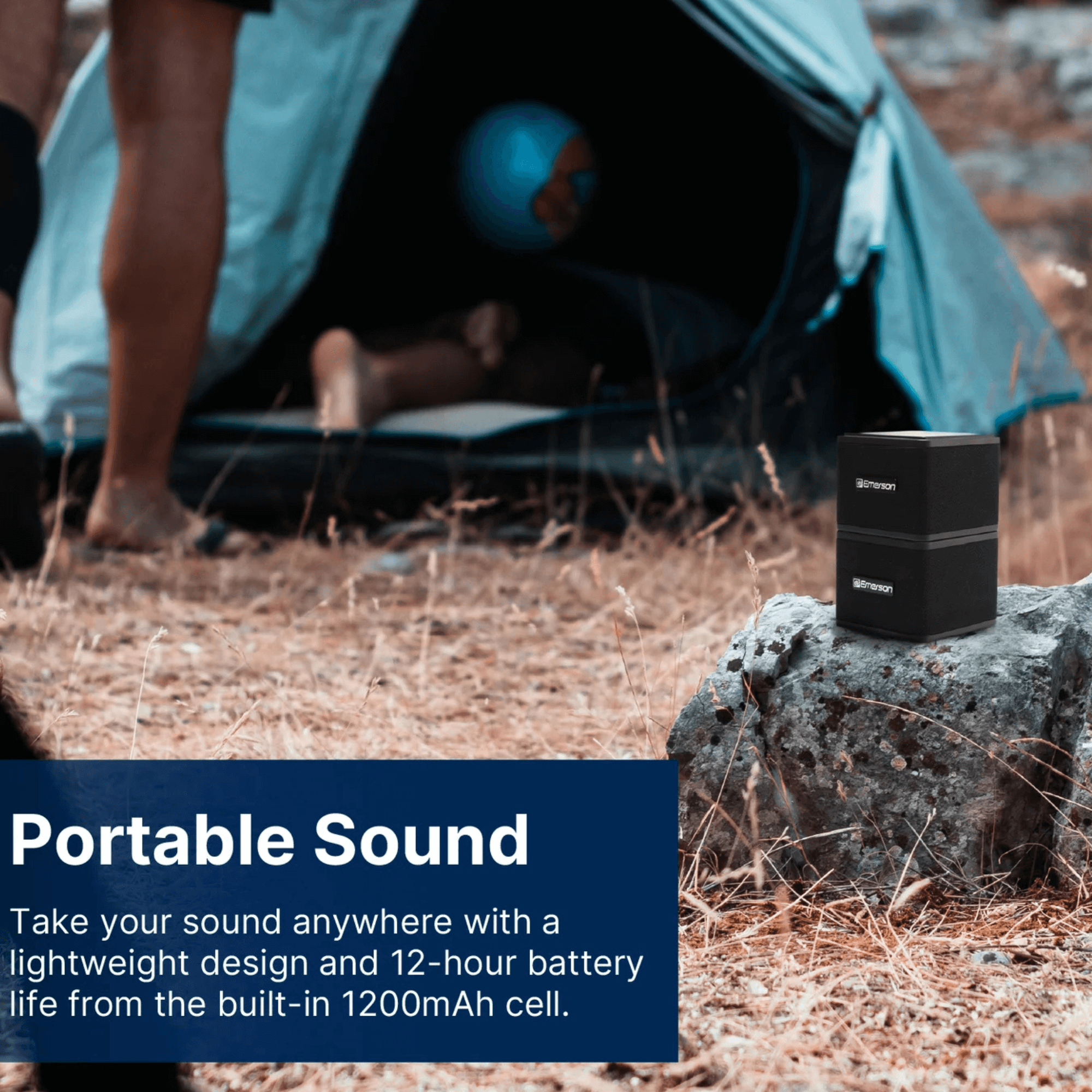 Emerson 1-Pair Instant Connect Sound Blox Wireless Magnetic Stackable Speakers Jupiter Gear Home