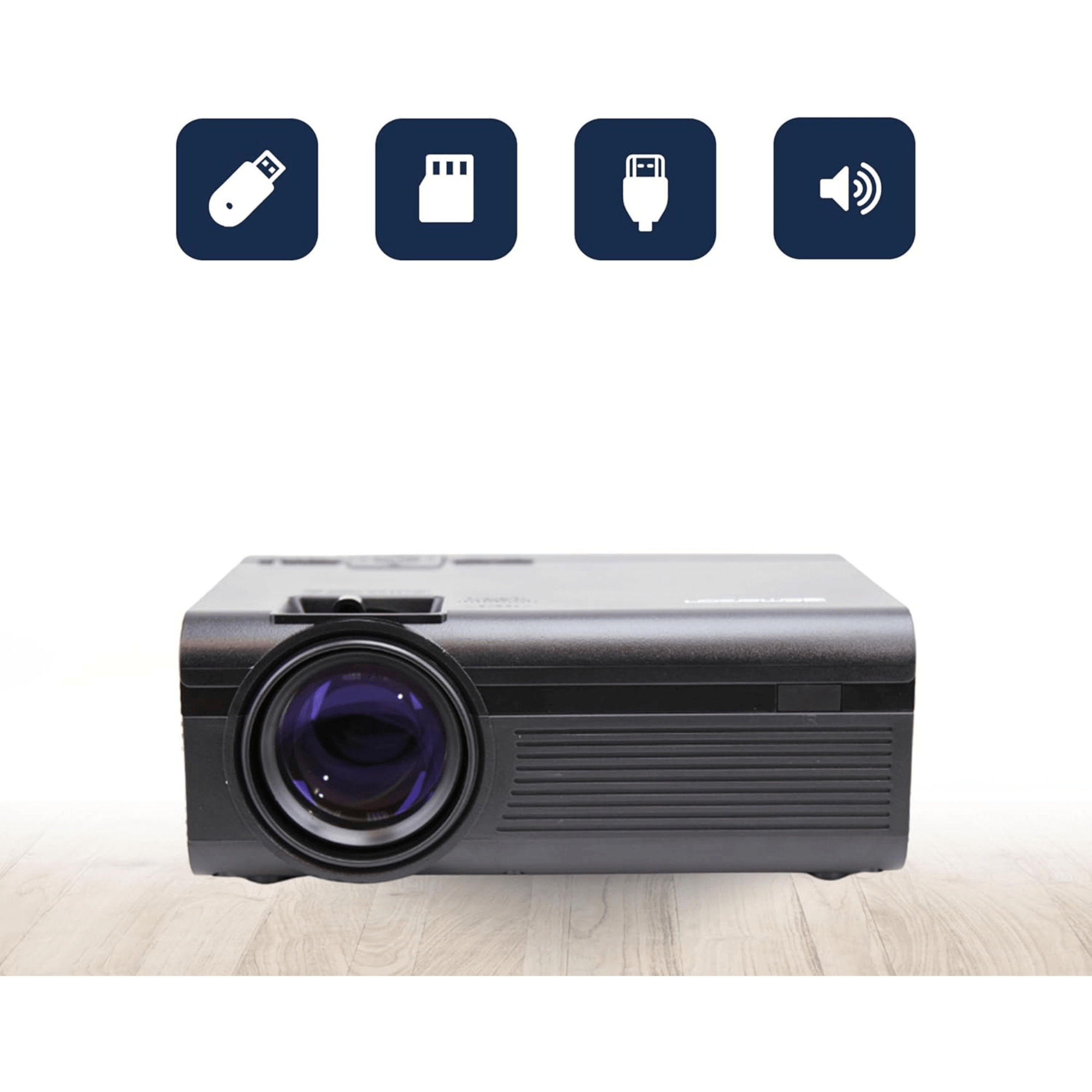 Emerson 150" Home Theater LCD Projector with Built-In Speaker Jupiter Gear Home