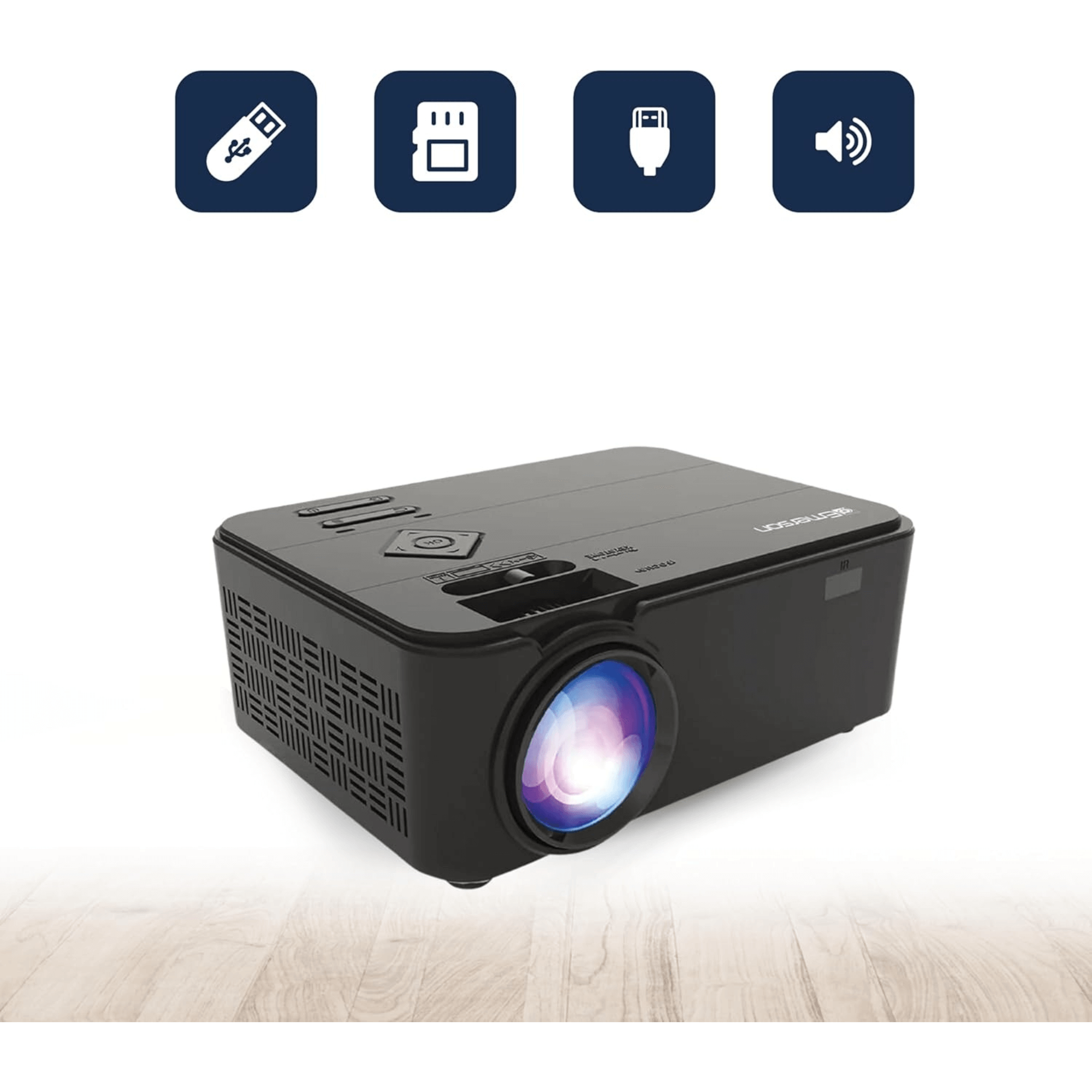 Emerson 150" Home Theater LCD Projector with 720p and Built-In Speaker Jupiter Gear Home
