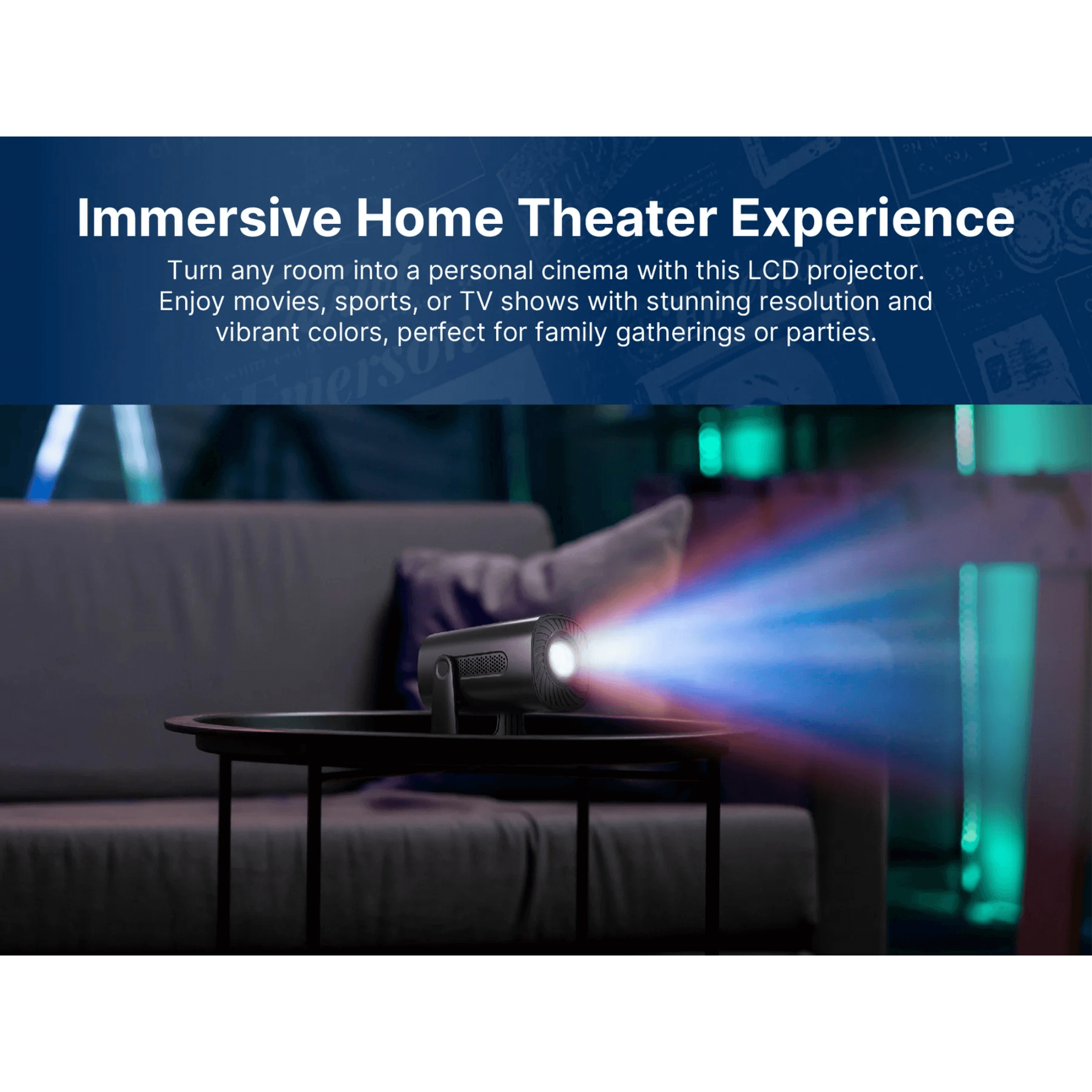 Emerson 120" Home Theater LCD Projector Jupiter Gear Home
