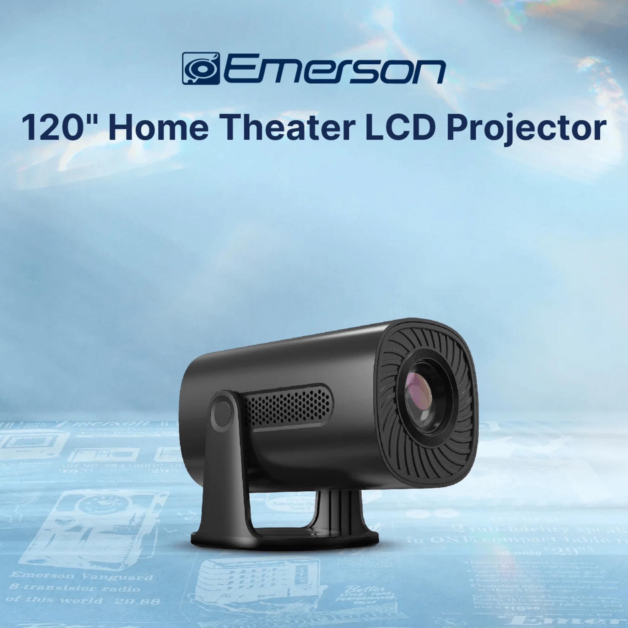 Emerson 120" Home Theater LCD Projector Jupiter Gear Home