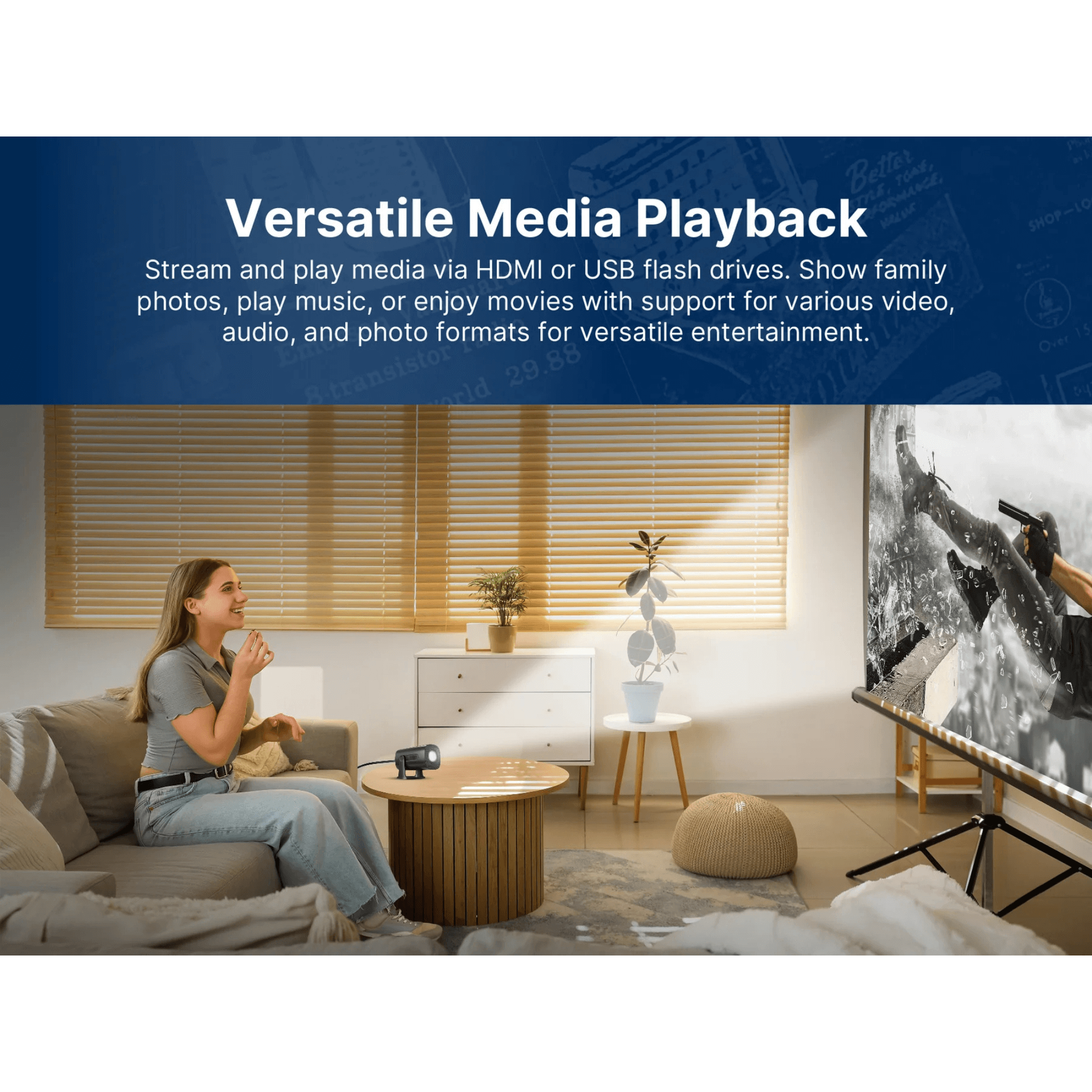 Emerson 120" Home Theater LCD Projector Jupiter Gear Home