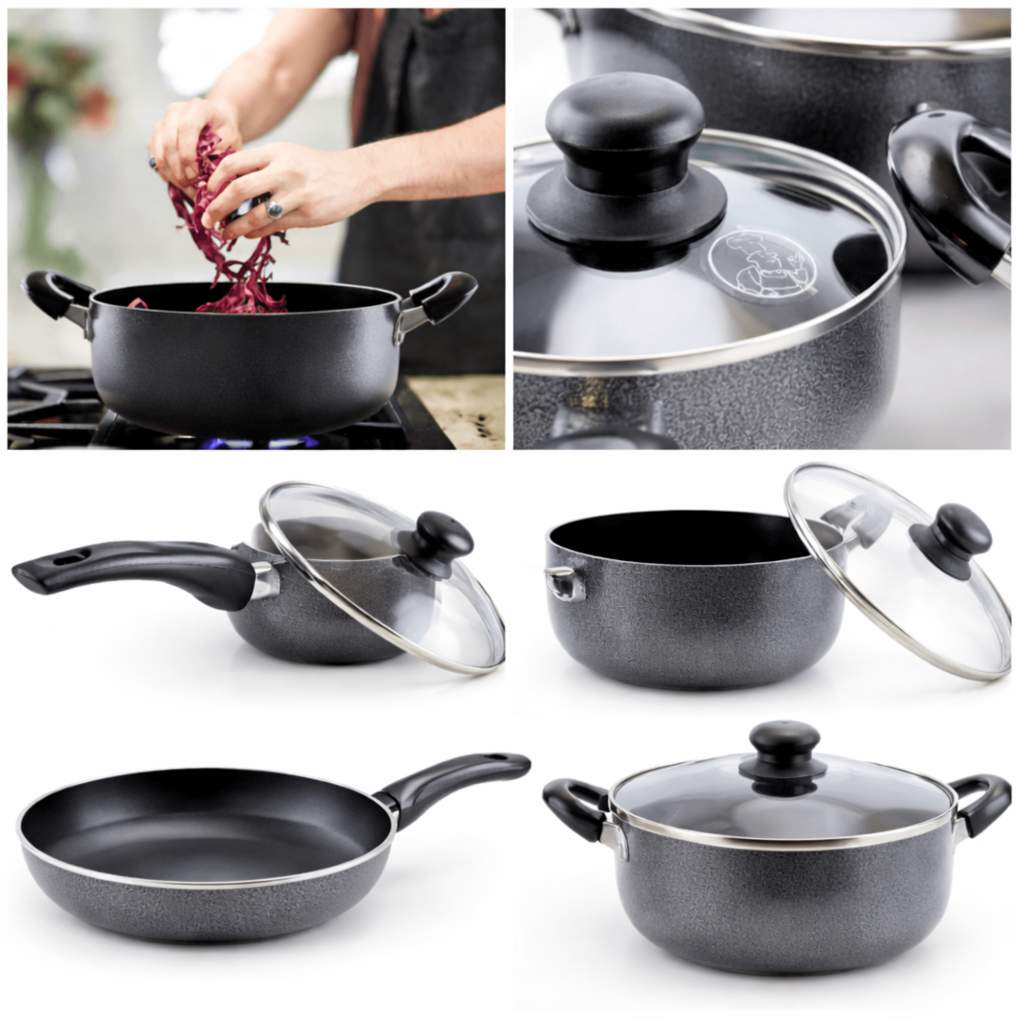 Better Chef 7-Piece Aluminum Non-Stick Cookware Set Jupiter Gear Home
