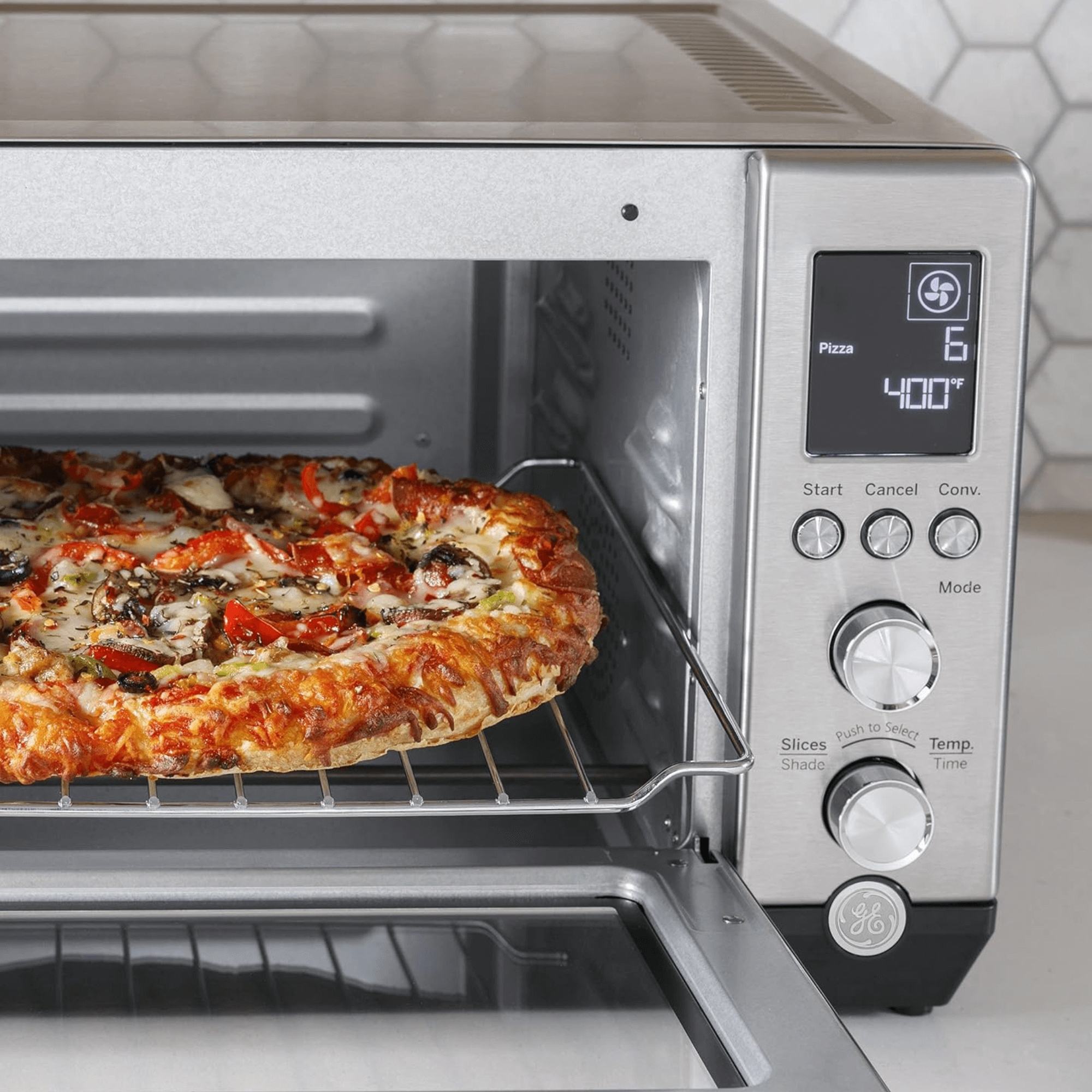 General Electric Stainless Digital 6-Slice Convection Toaster Oven Jupiter Gear Home