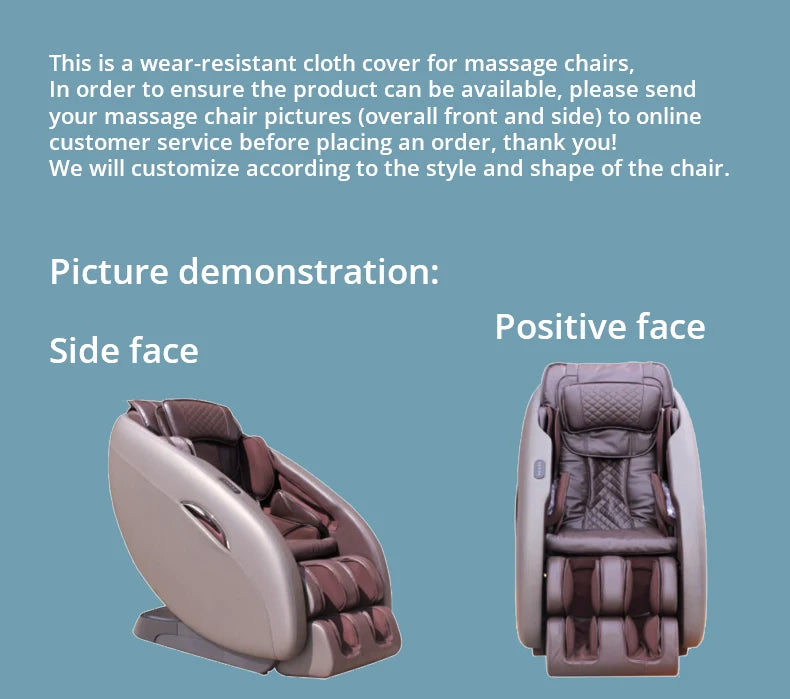 Customized Cloth Dust Cover Wear-resistant and Scratch-Resistant Full Wrapped Fbric Cover Universal Massage Chair Accessory Taj Home Store