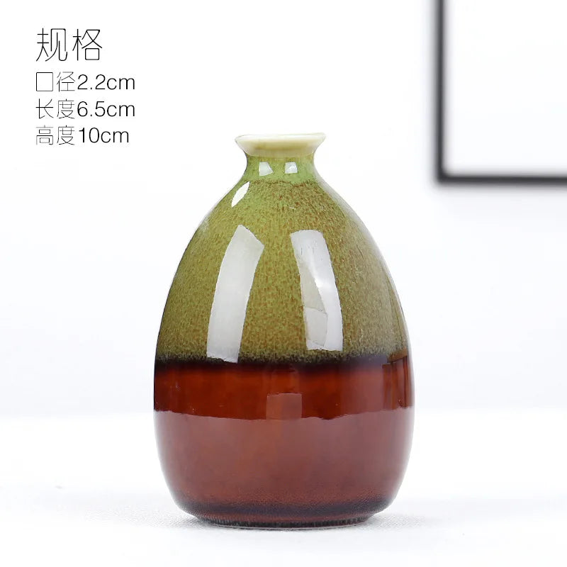 Modern Flower Vases For Homes Ceramic Vase Decoration Flower Glaze Flower Home Accessories Ceramic Craft Ornaments Green Plant