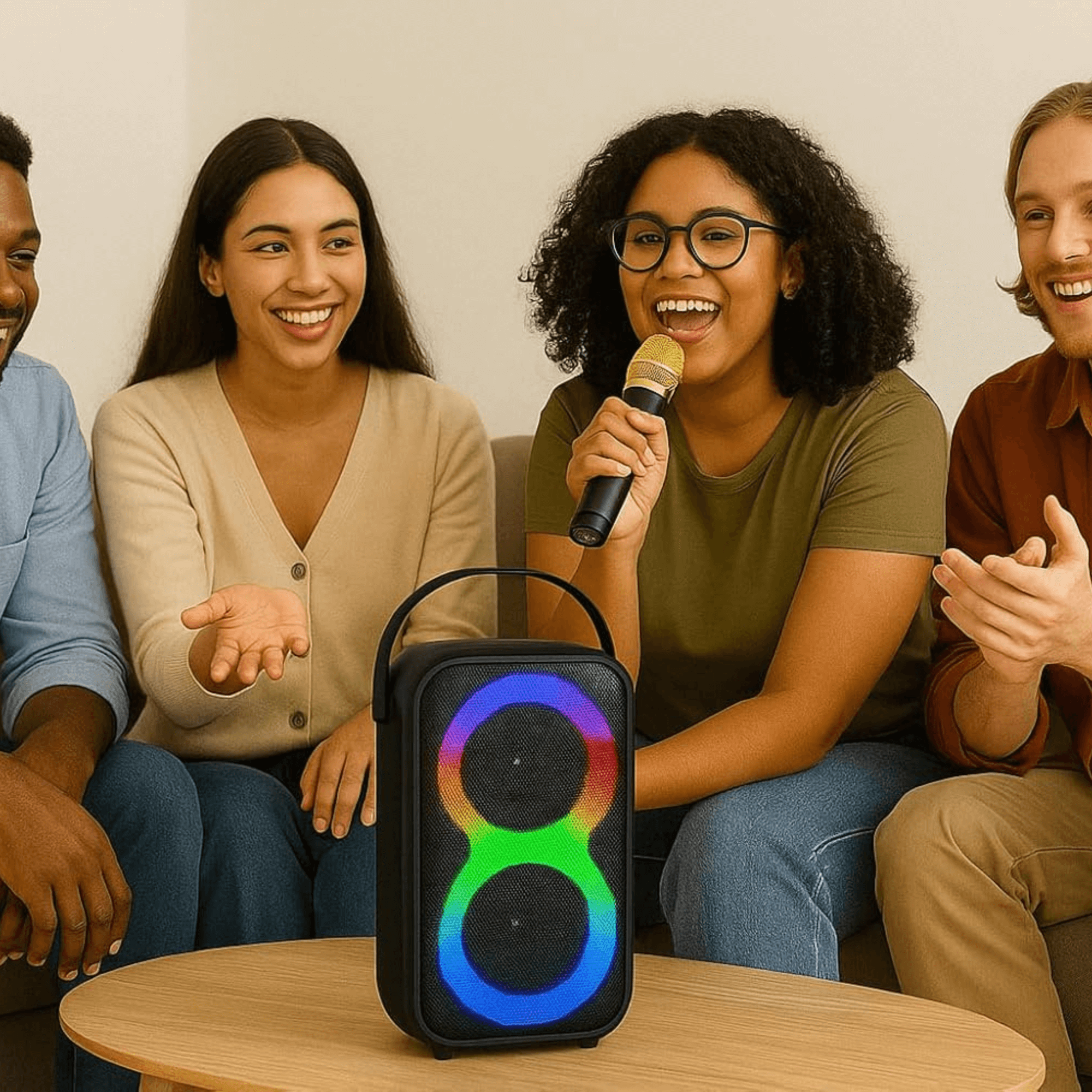 IQ Sound Karaoke Kraze 2x 4-Inch Portable Bluetooth Speaker Jupiter Gear Home