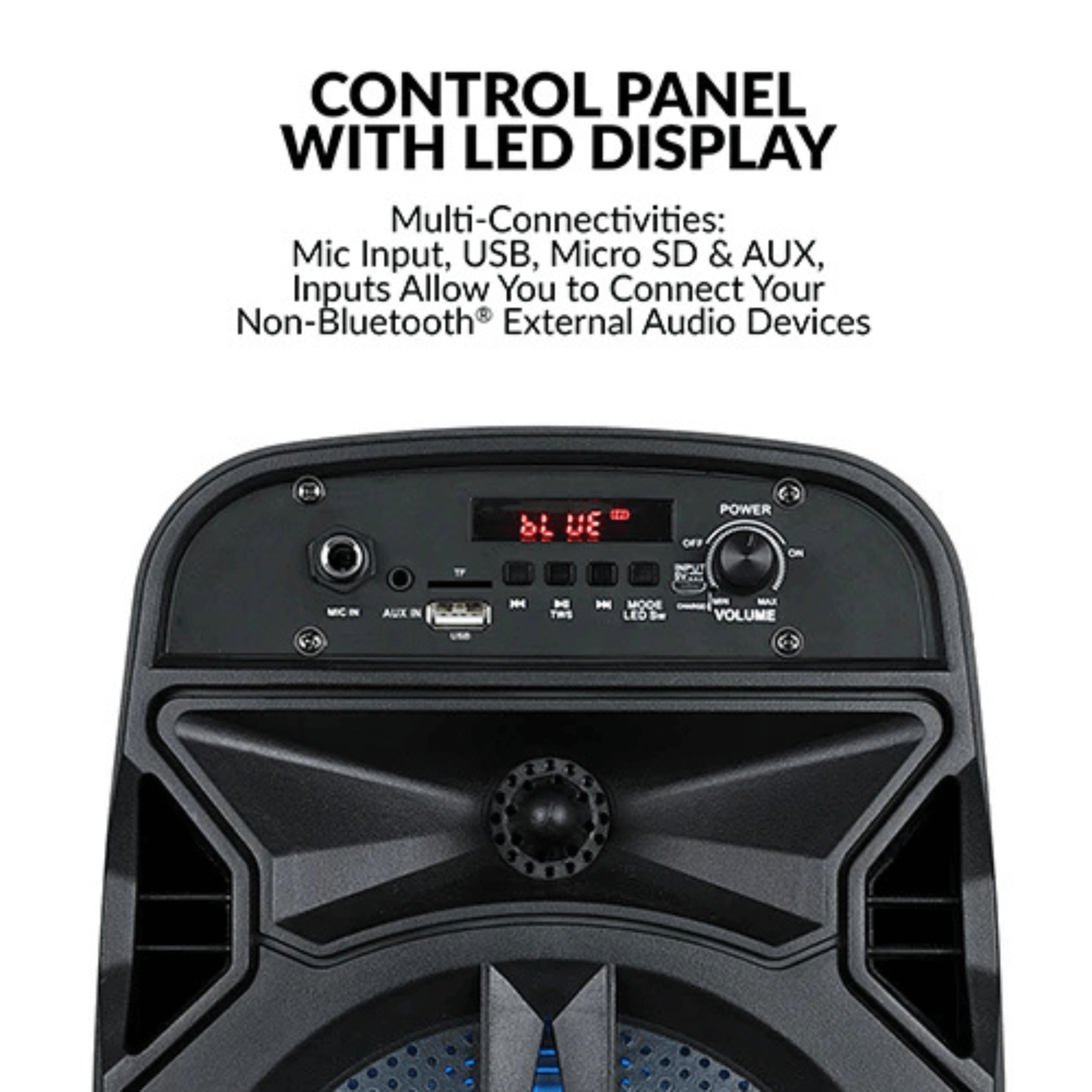 IQ Sound 8-Inch Portable Bluetooth TWS Speaker Jupiter Gear Home