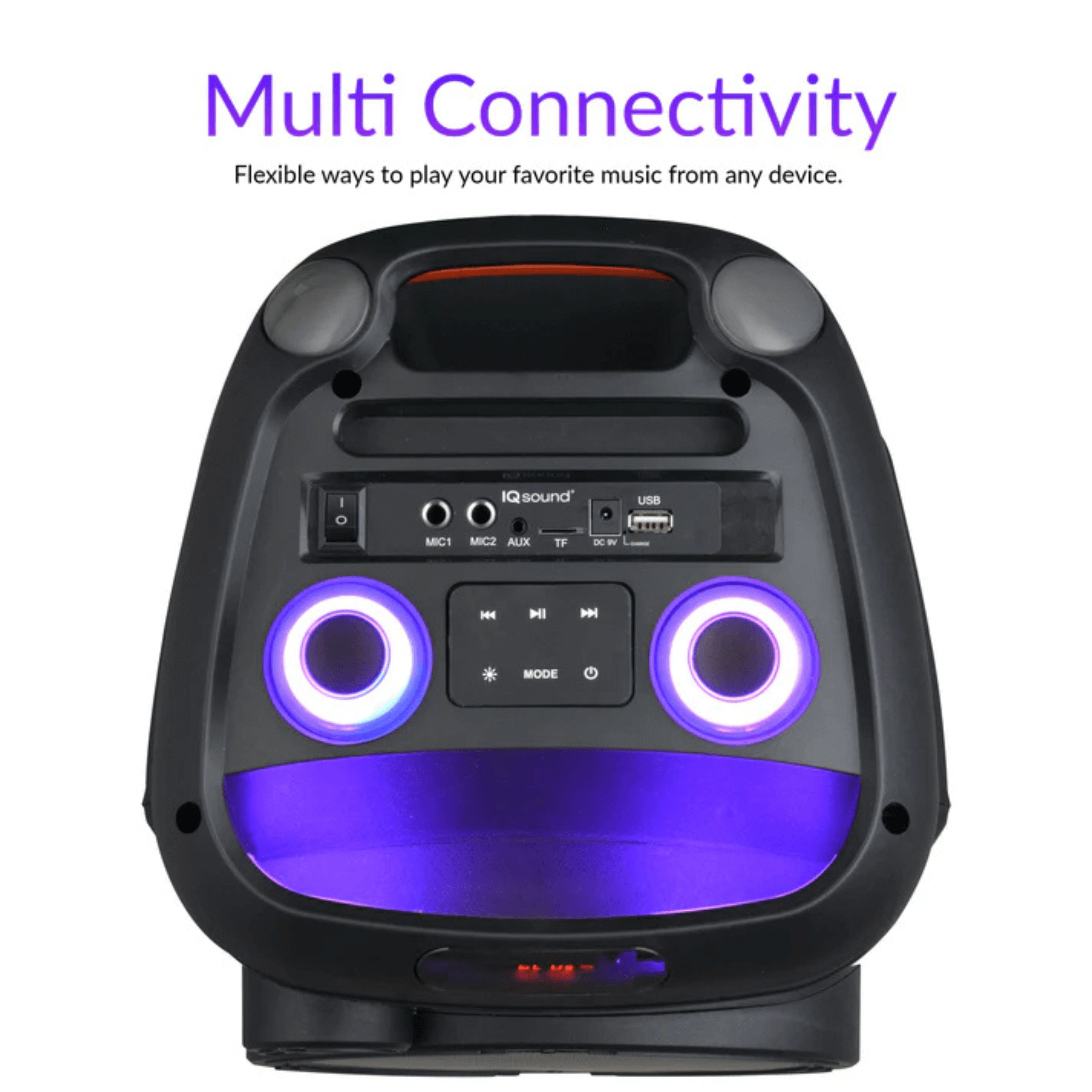 IQ Sound CYBER FLEX8 8-Inch Portable Bluetooth Speaker Jupiter Gear Home