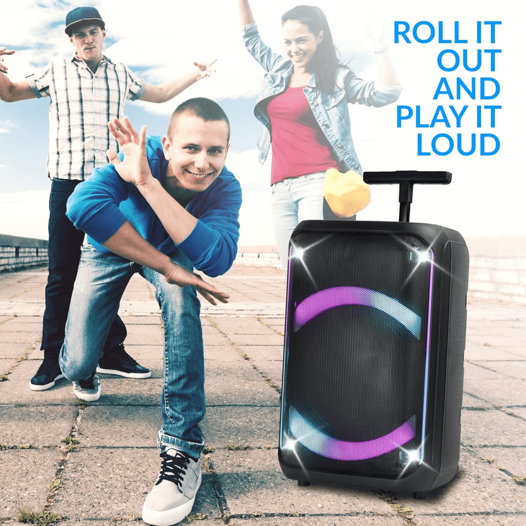 IQ Sound 12-Inch Portable Bluetooth Party Speaker with TWS Jupiter Gear Home