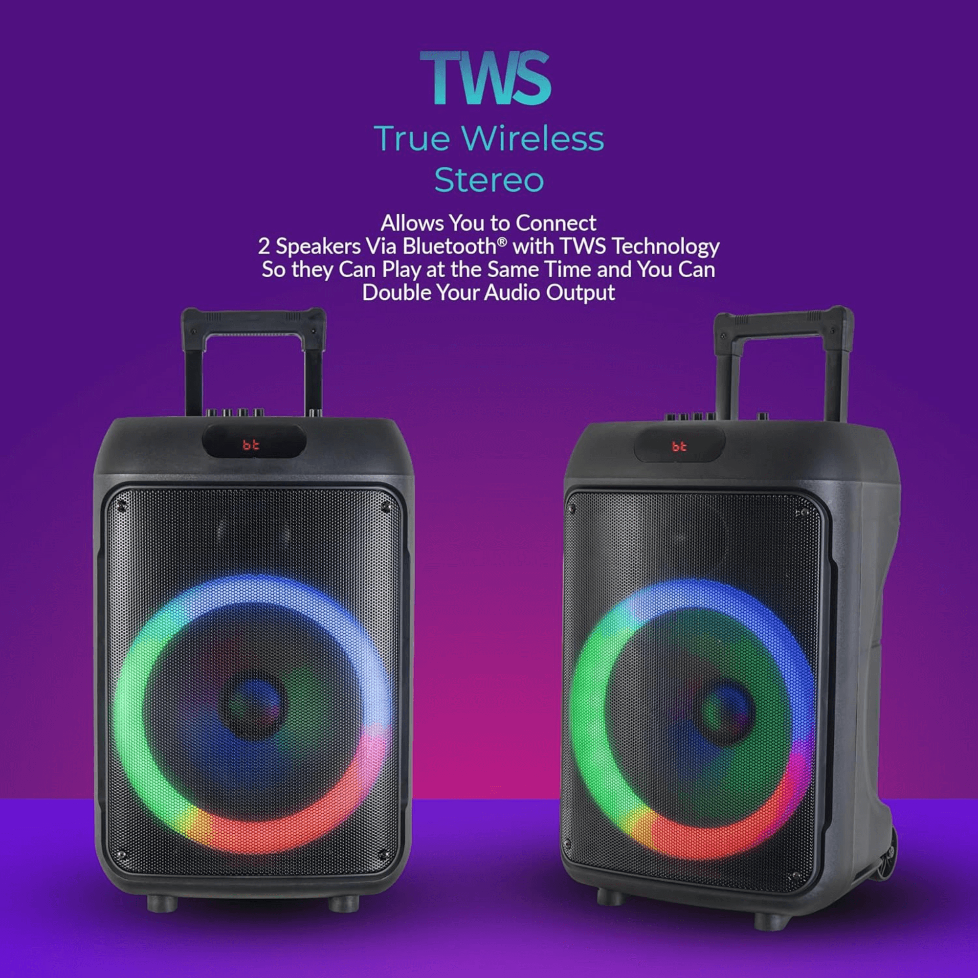 IQ Sound 12-Inch Portable Bluetooth Party Speaker Jupiter Gear Home