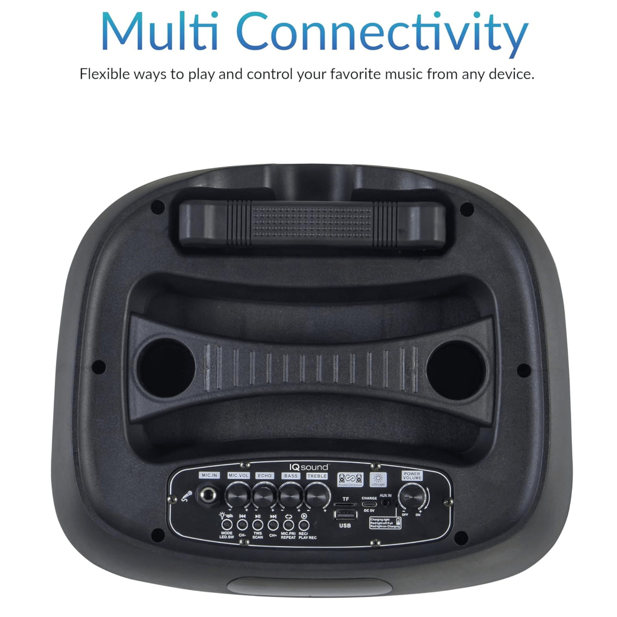 IQ Sound 12-Inch Portable Bluetooth Party Speaker Jupiter Gear Home