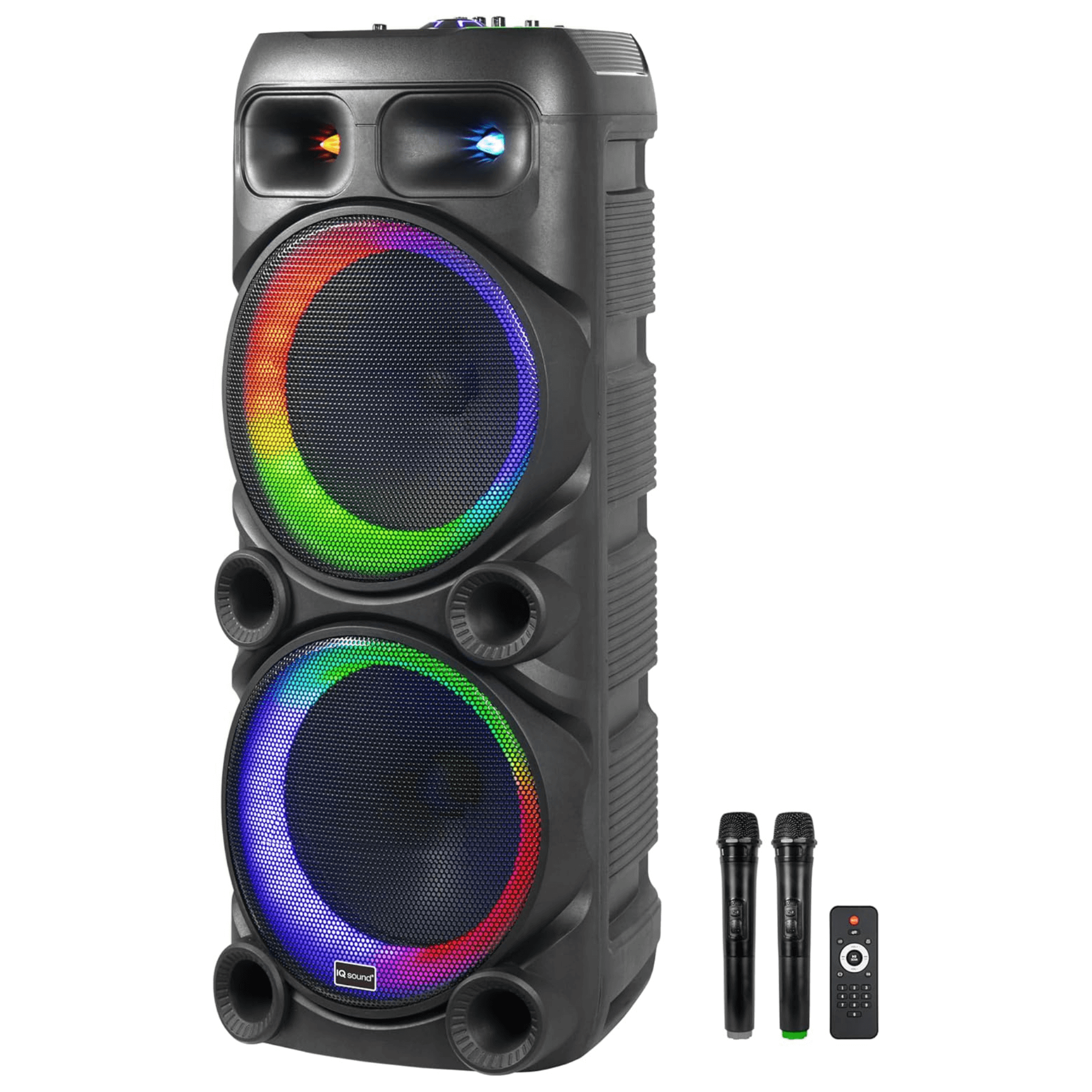 IQ Sound 2x12-Inch Portable Bluetooth Party Speaker Jupiter Gear Home
