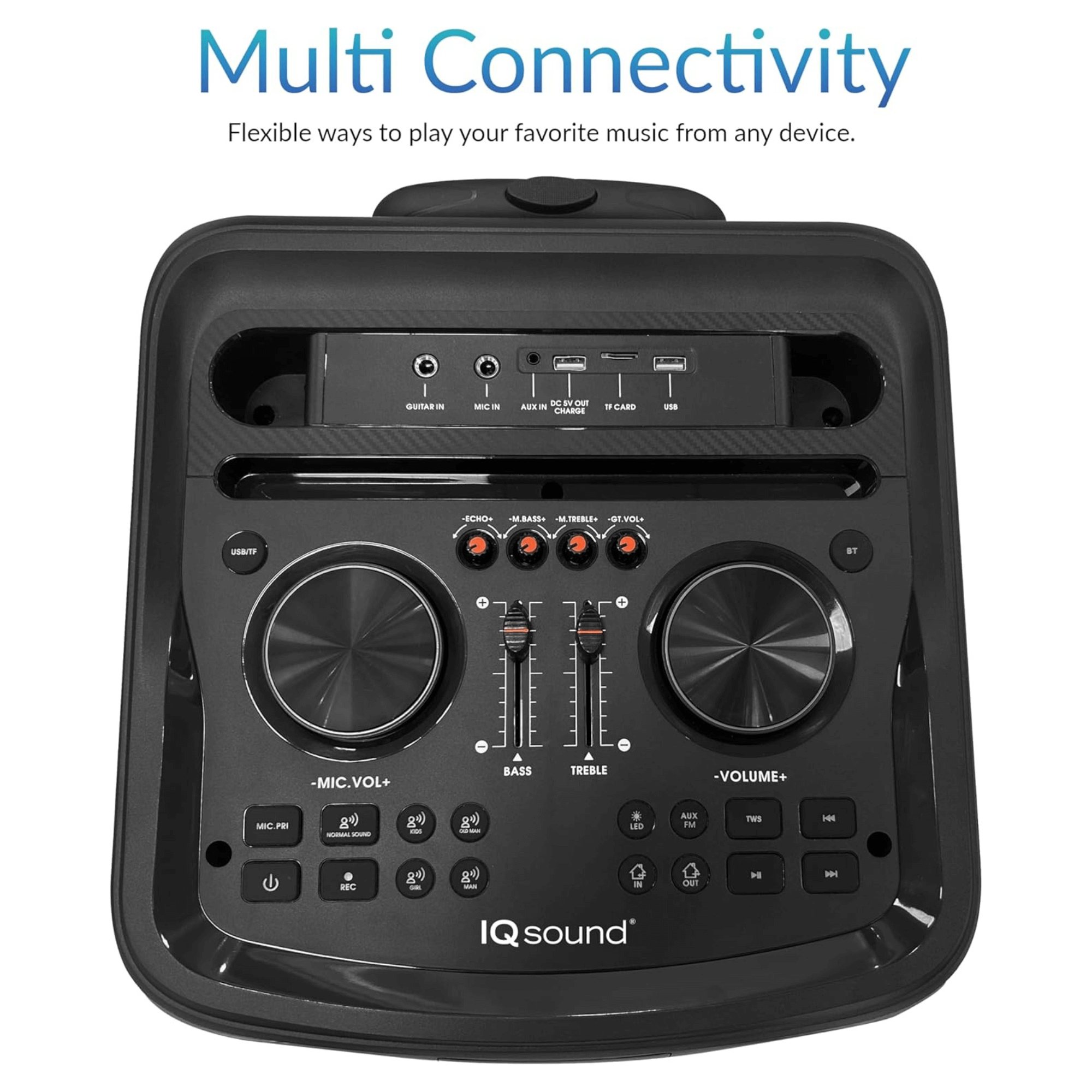 IQ Sound CYBER FLEX12 12-Inch Portable Bluetooth Party Speaker Jupiter Gear Home