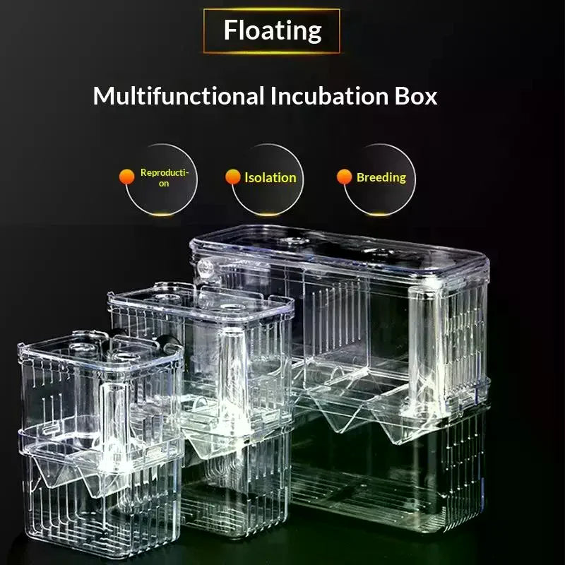 Acrylic isolation box, fish tank incubator, aquaculture box, aquarium supplies, peacock fish aquaculture box, aquarium Taj Home Store