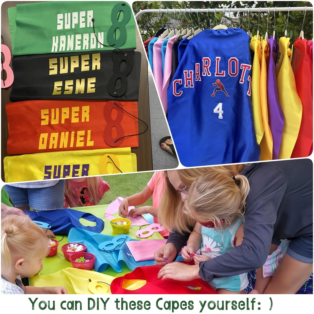 12/24 Sets Superhero Capes and Masks Bulk for Boys Girls Super Hero Themed Party Favor Costume Birthday Gifts Cosplay Costume Taj Home Store