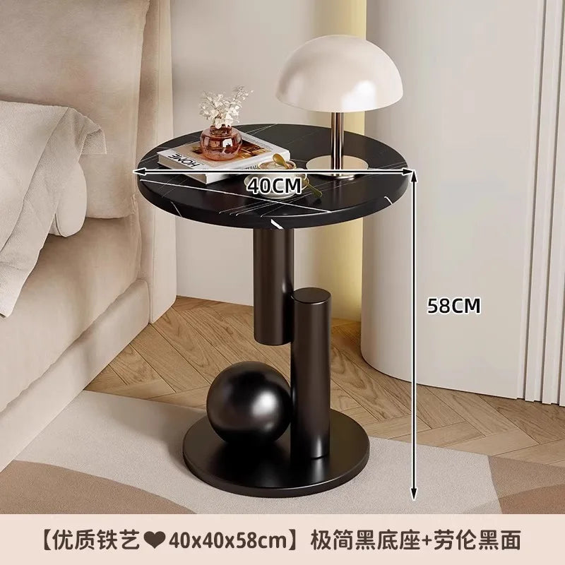 Living room sofa, small coffee table, side cabinet, living room home, light luxury bedside table, balcony, simple and creative Taj Home Store