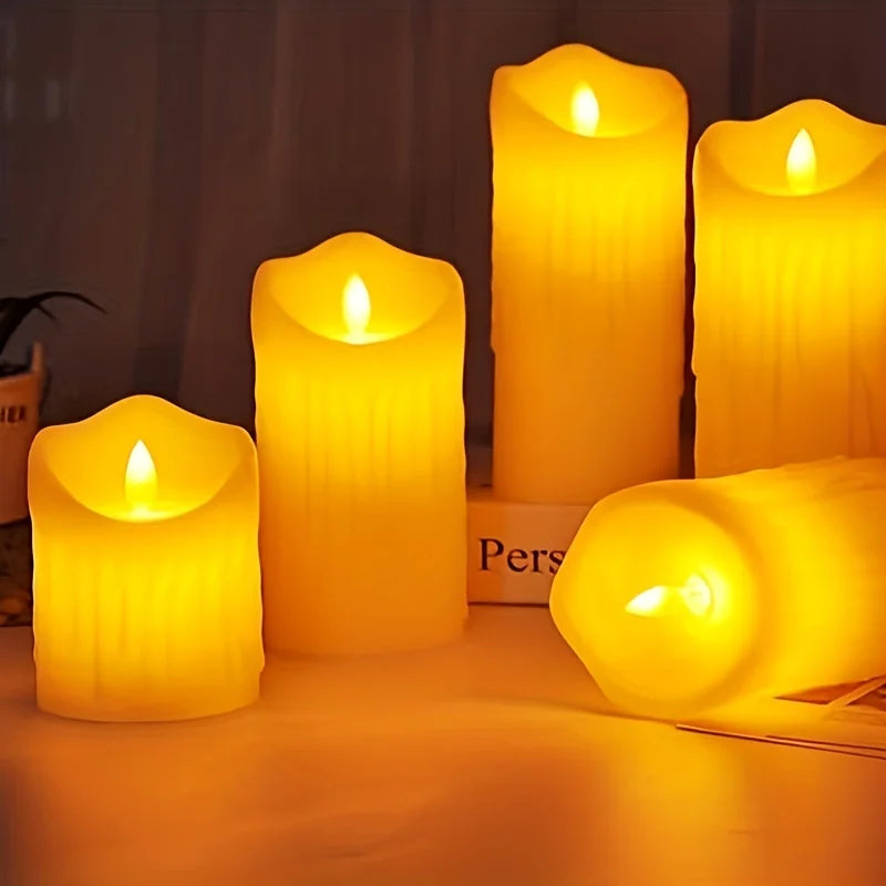 Flameless LED Candles with Remote Control and Timer Battery Operated Flickering Candle for Home Party Wedding Christmas Decor Taj Home Store