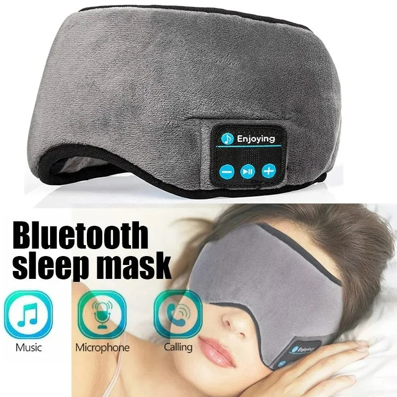 Eye Mask Sleep Headphones Bluetooth Sleeping Headphones Bluetooth Headband Soft Elastic Comfortable Wireless Music Earphones Taj Home Store