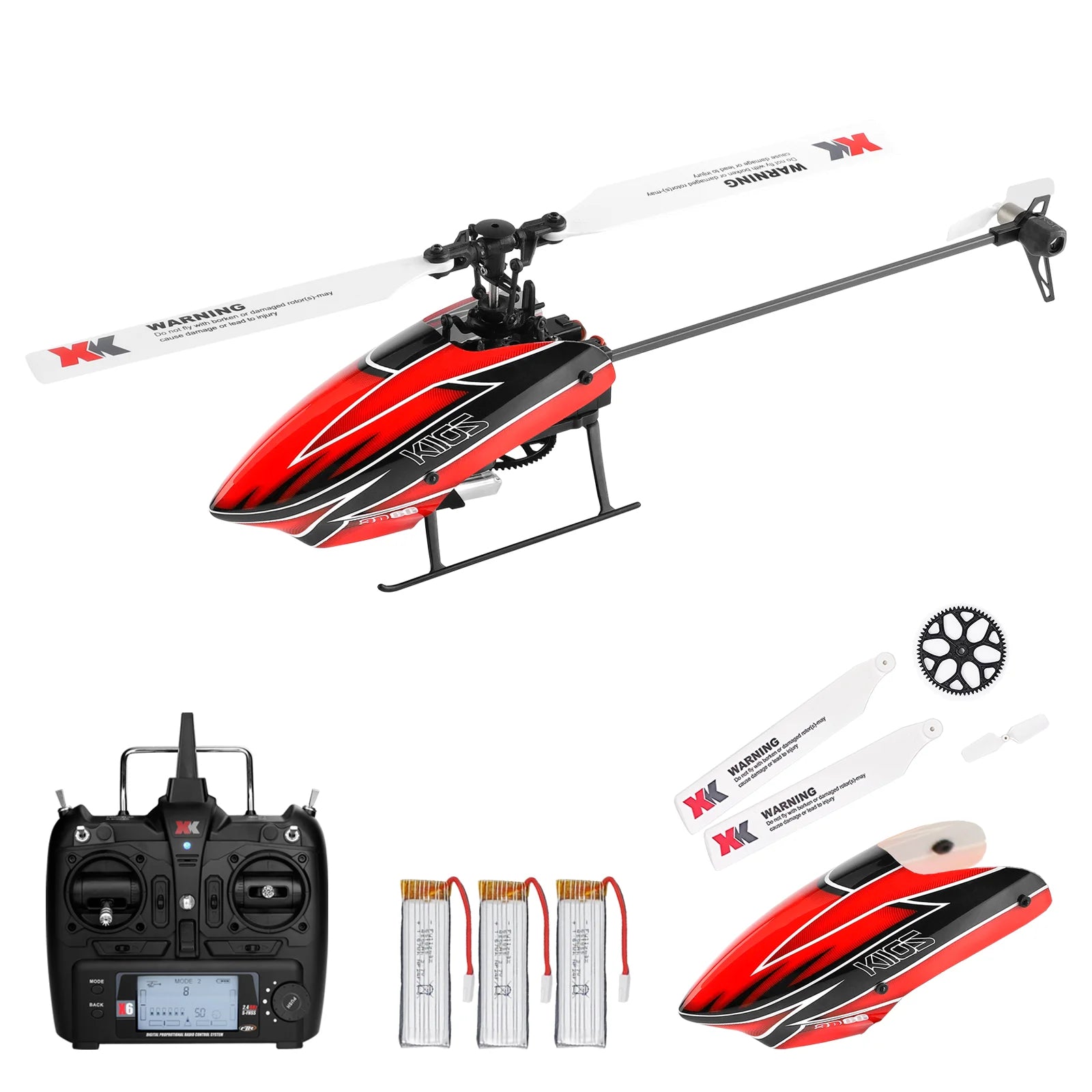 WLtoys K110S RC Helicopters for Adults,3D/6G Mode, 6 Channel Mini Remote control Helicopter,Brushless Motor, with 3 Batteries Taj Home Store