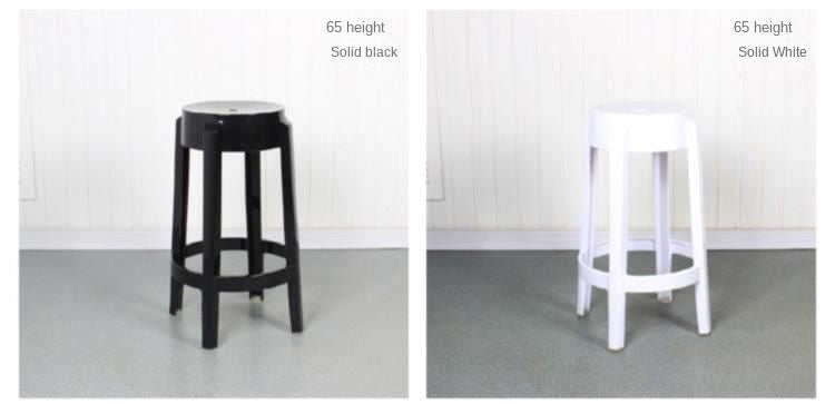 Chic Transparent Acrylic Bar Stool Modern Fashion High Seat Simple Plastic Bar Stool Design Taj Home Store