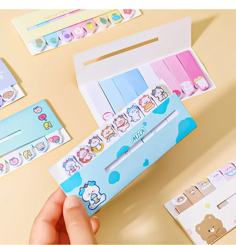 Creative Cute Cartoon Animal Index Stickers Stationery Notebook High Appearance Convenience Stickers Student Supplies Taj Home Store