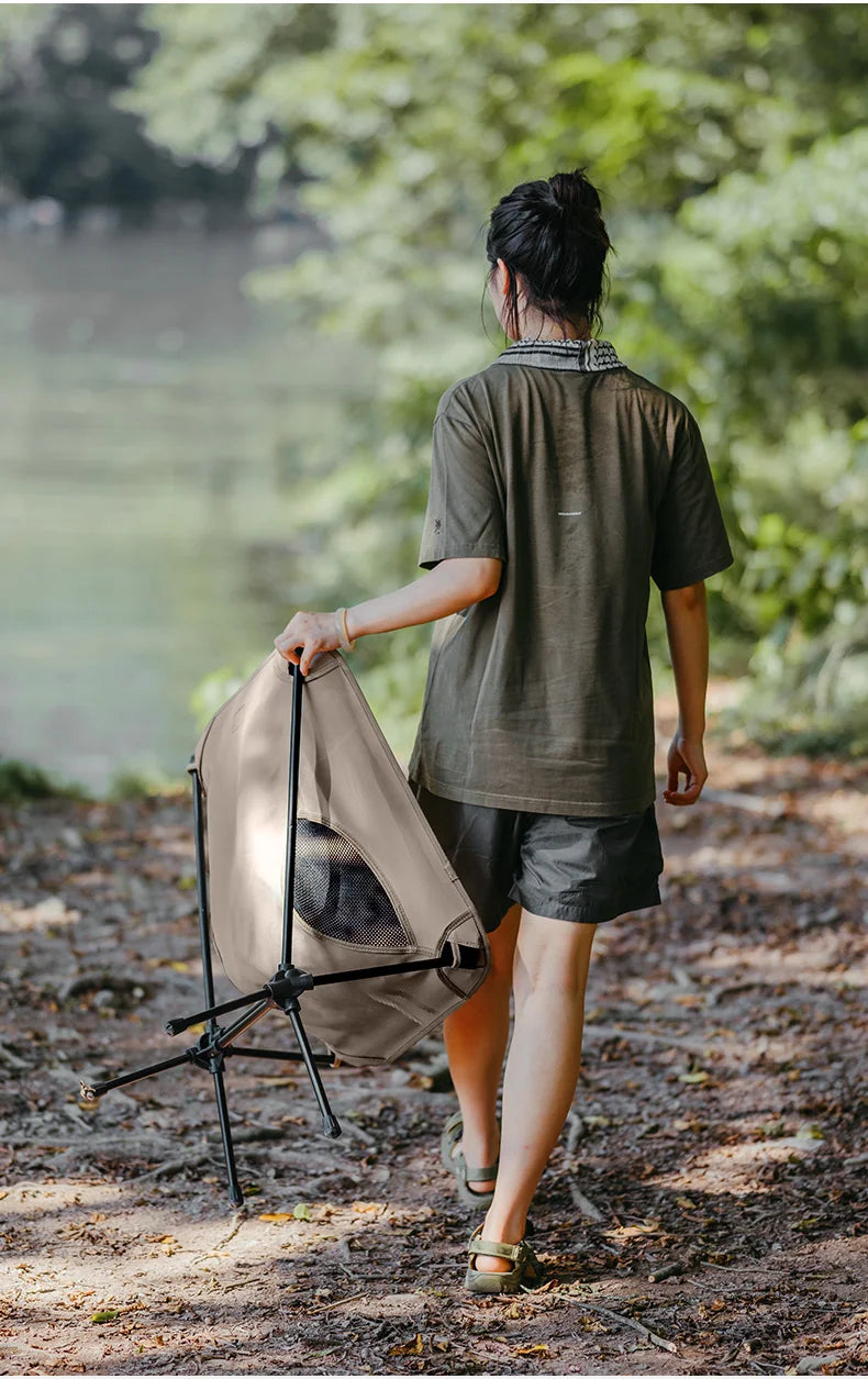 Naturehike Chair Foldable Chair Camping Lightweight Khaki Picnic BBQ Fishing Widen Chairs Outdoor Equipment Portable Taj Home Store