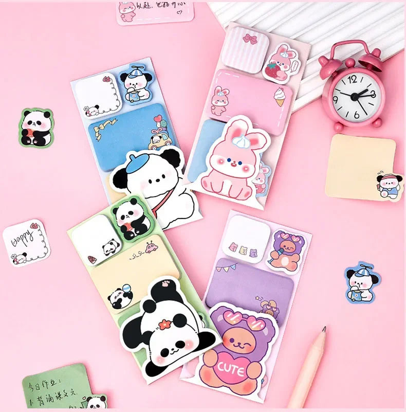 Lovely Animal Panda Rabbit Bear Dog Sticky Notes Memo Pad Paper School Supplies Planner Stickers Stationery Taj Home Store
