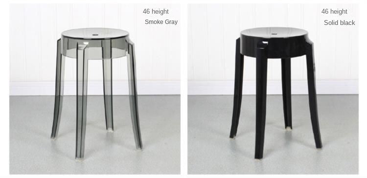 Chic Transparent Acrylic Bar Stool Modern Fashion High Seat Simple Plastic Bar Stool Design Taj Home Store