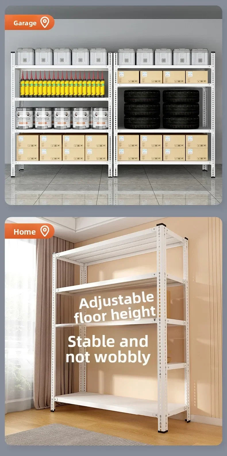 Stable Household Goods Shelves Home Shelves Living Room Multi-layer Balcony Living Room Kitchen Iron Shelves Taj Home Store