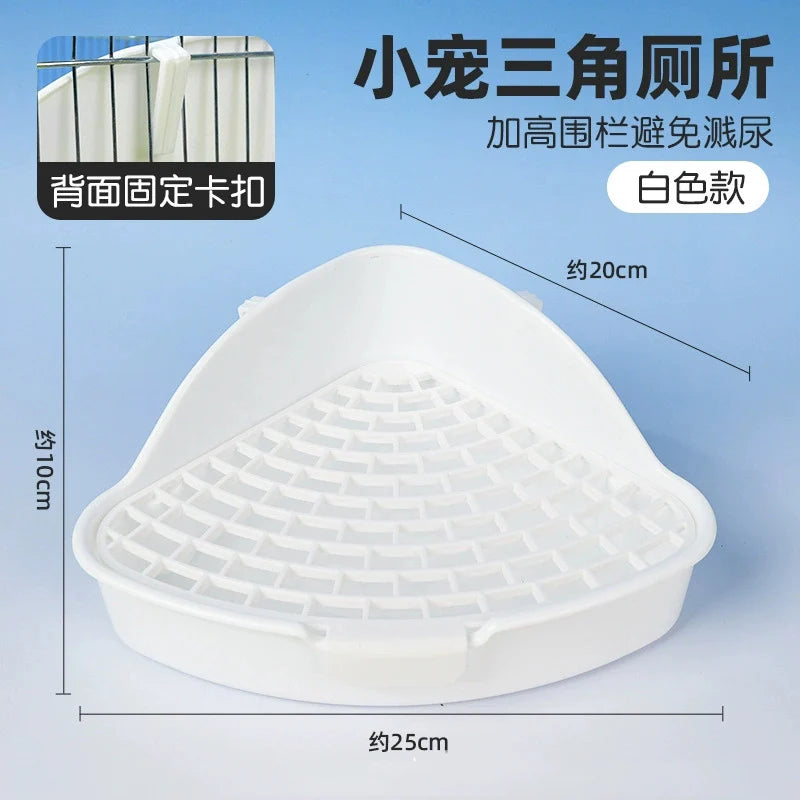 Small Pet Toilet Small Animal Litter Tray Corner for Hamster Guinea Pig Ferret Gerbil Chinchilla Pet Small Rat Toilet Taj Home Store