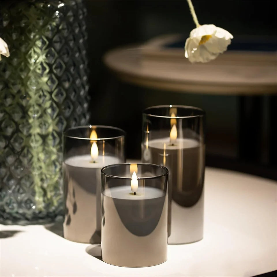Battery Operated LED Flameless Candles with Remote and Timer Real Wax Candles Flickering Light for Wedding Home Party Decor Taj Home Store