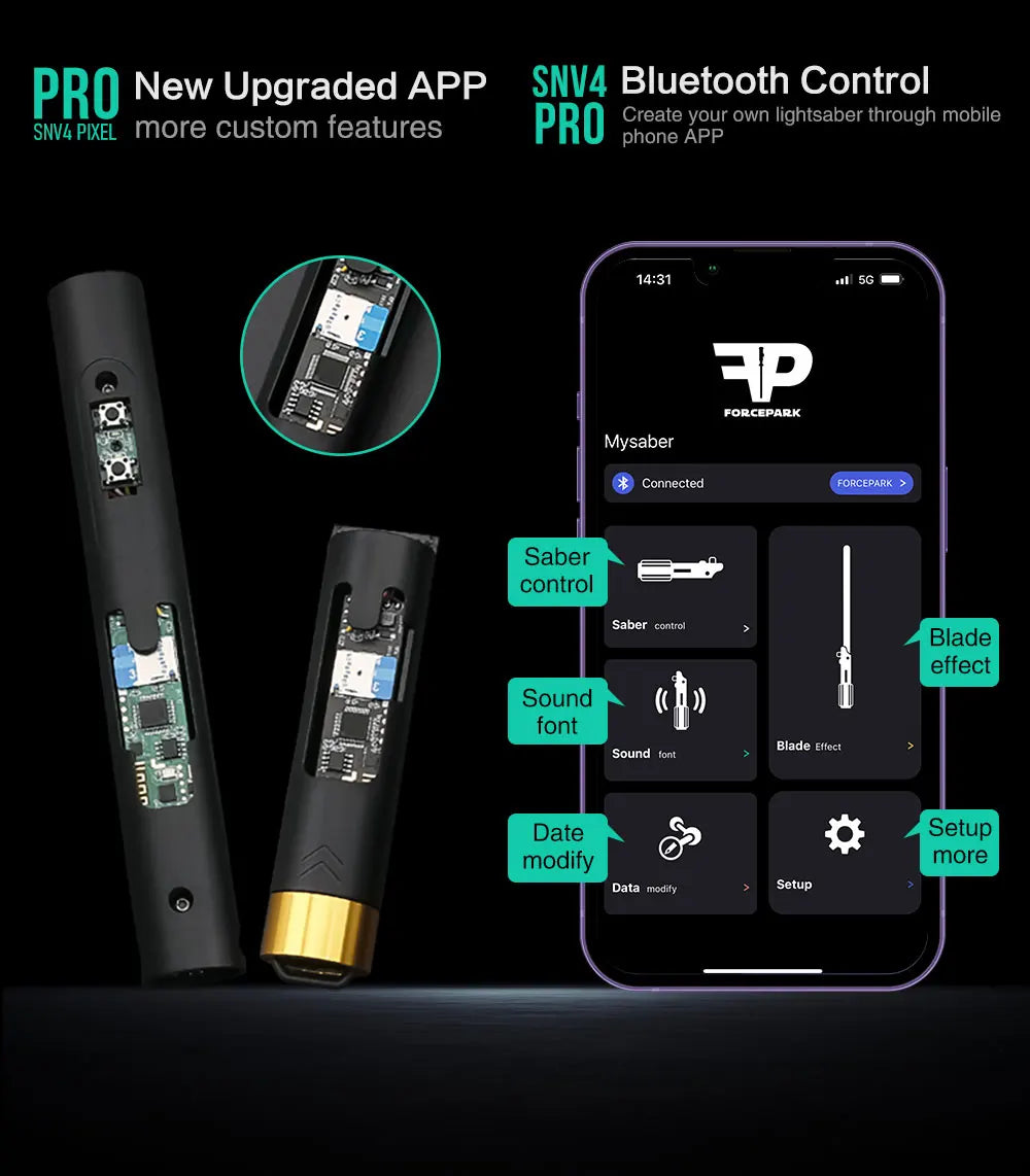 TXQSABER Heavy Dueling Lightsaber SNV4 Neo Pixel Bluetooth App Control Smooth Swing Metal Hilt Blaster Sword Kids Toys Taj Home Store