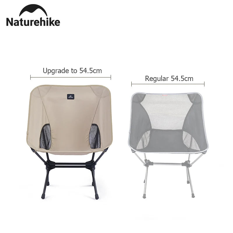 Naturehike Chair Foldable Chair Camping Lightweight Khaki Picnic BBQ Fishing Widen Chairs Outdoor Equipment Portable Taj Home Store