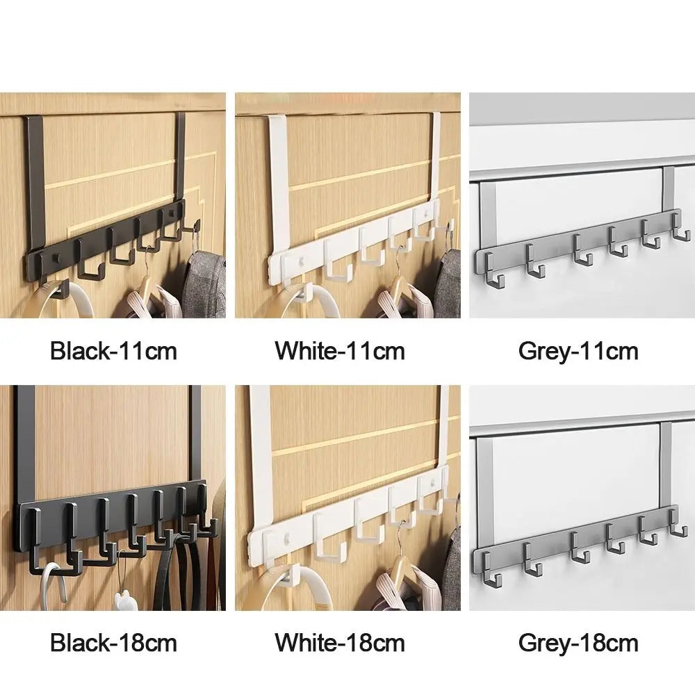 New Aluminum Alloy Door Hook Clothes Coat Hat Towel Hanger Holder Home Bathroom Organizer Rack Kitchen Storage Hooks Taj Home Store