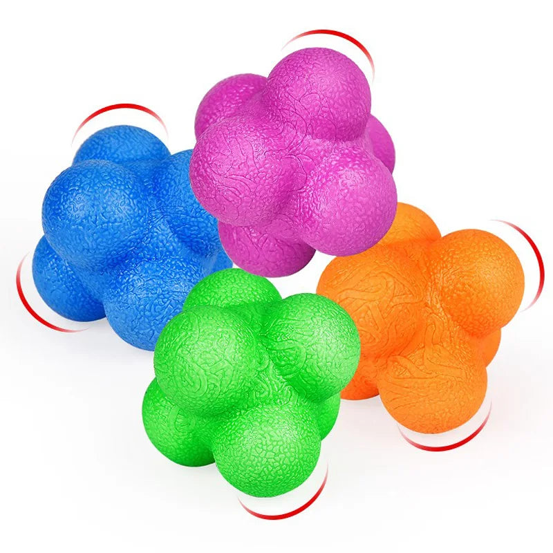 Rubber Bounce Reaction Balls for Hand Eye Coordination Speed Reflex Training Sensory Indoor Oudtoor Sports Exercise Kid Adults Taj Home Store