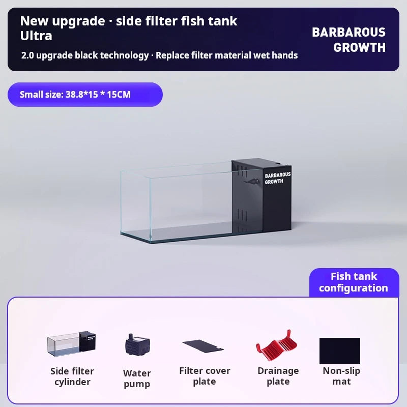 Rectangular 220V aquarium made of eco-friendly acrylic and glass, suitable for aquatic use Taj Home Store