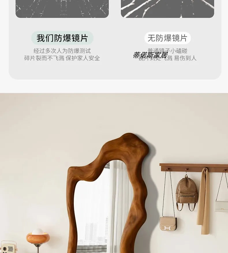 Irregular Makeup Mirror Aesthetic Art Modern Women Design Standing Mirror Macrame Cool Dekoracyjne Lustra House Accessories Taj Home Store
