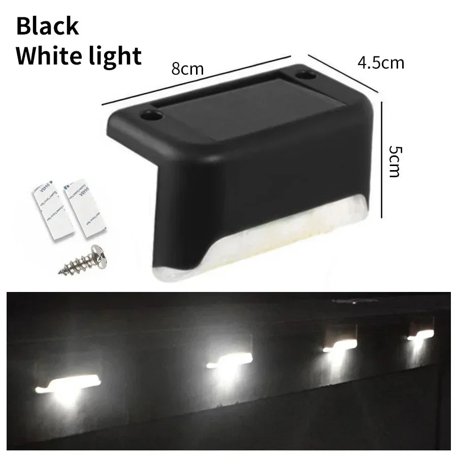 LED Solar Deck Lights Outdoor Solar Light Waterproof Solar Stairs Light Garden Decoration Patio Fence Step Yard Outside Lighting