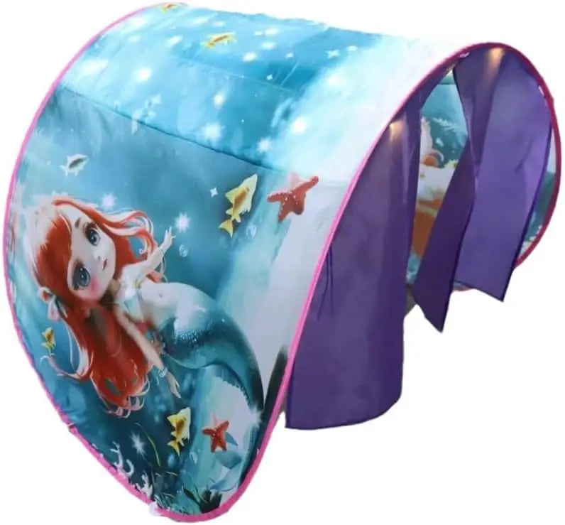 Dream Tent with light show for Kids Bed with Storage Pocket Foldable Kids Tent on Bed Mosquito Net Tent Taj Home Store