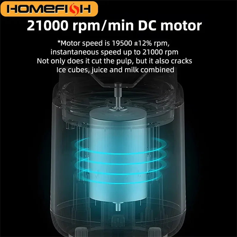 Portable Blender Bottle Electric 6 Blades Multifunction Juice Blender Fresh Juice Smoothie Blender Ice CrushCup Food Processor Taj Home Store