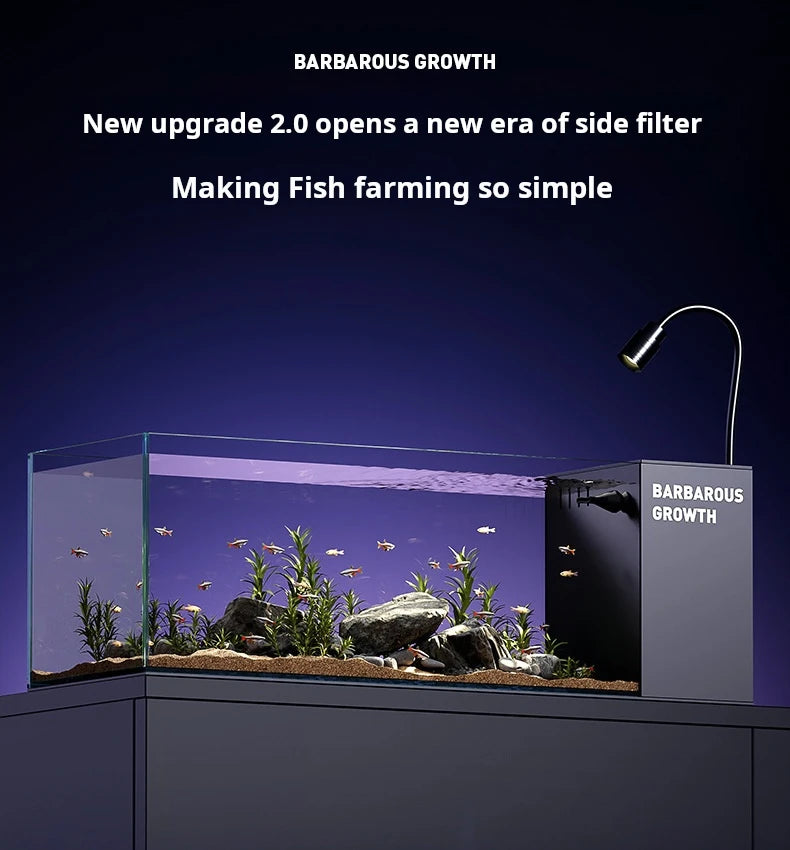 Rectangular 220V aquarium made of eco-friendly acrylic and glass, suitable for aquatic use