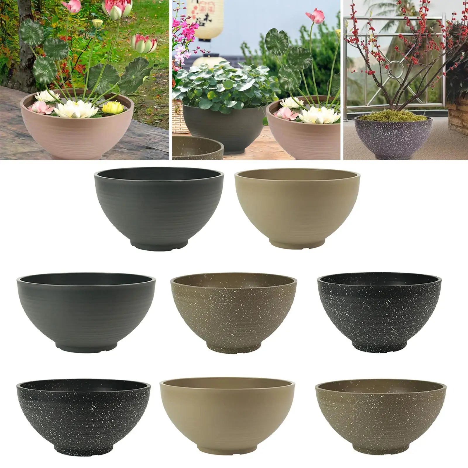 Garden Bowl Planter Water Plant Pot Multipurpose Practical Gift Ornament Taj Home Store