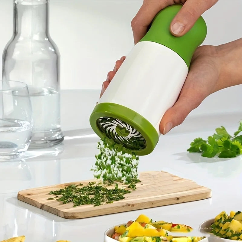 1pc Manual Herb Grinder Spice Mill Parsley Shredder Vegetable Cutter Coriander Mincer Chili and Cilantro Kitchen Tool Gadget Taj Home Store