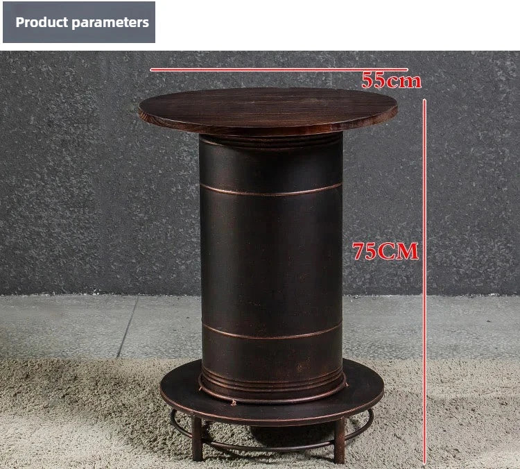 Retro Industrial Bar Stool with Heavy Duty Metal Frame & Leather Bucket Seat,Vintage Style Home Bar Pub Furniture, Easy Assembly Taj Home Store