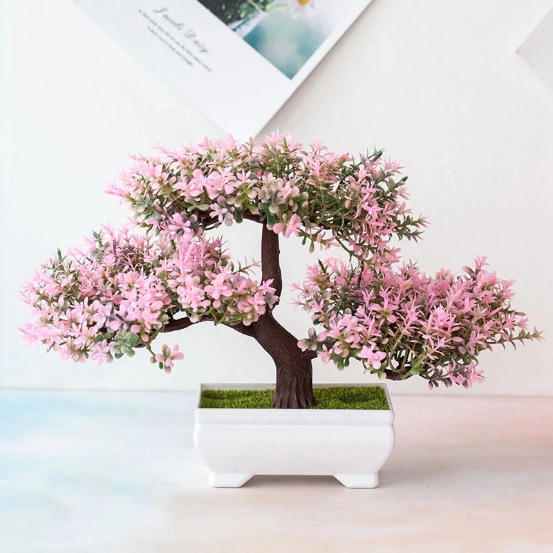 Artificial Plants Bonsai Small Tree Pot Fake Plant Flowers Potted Ornaments For Home Room Table Decoration Hotel Garden Decor Taj Home Store