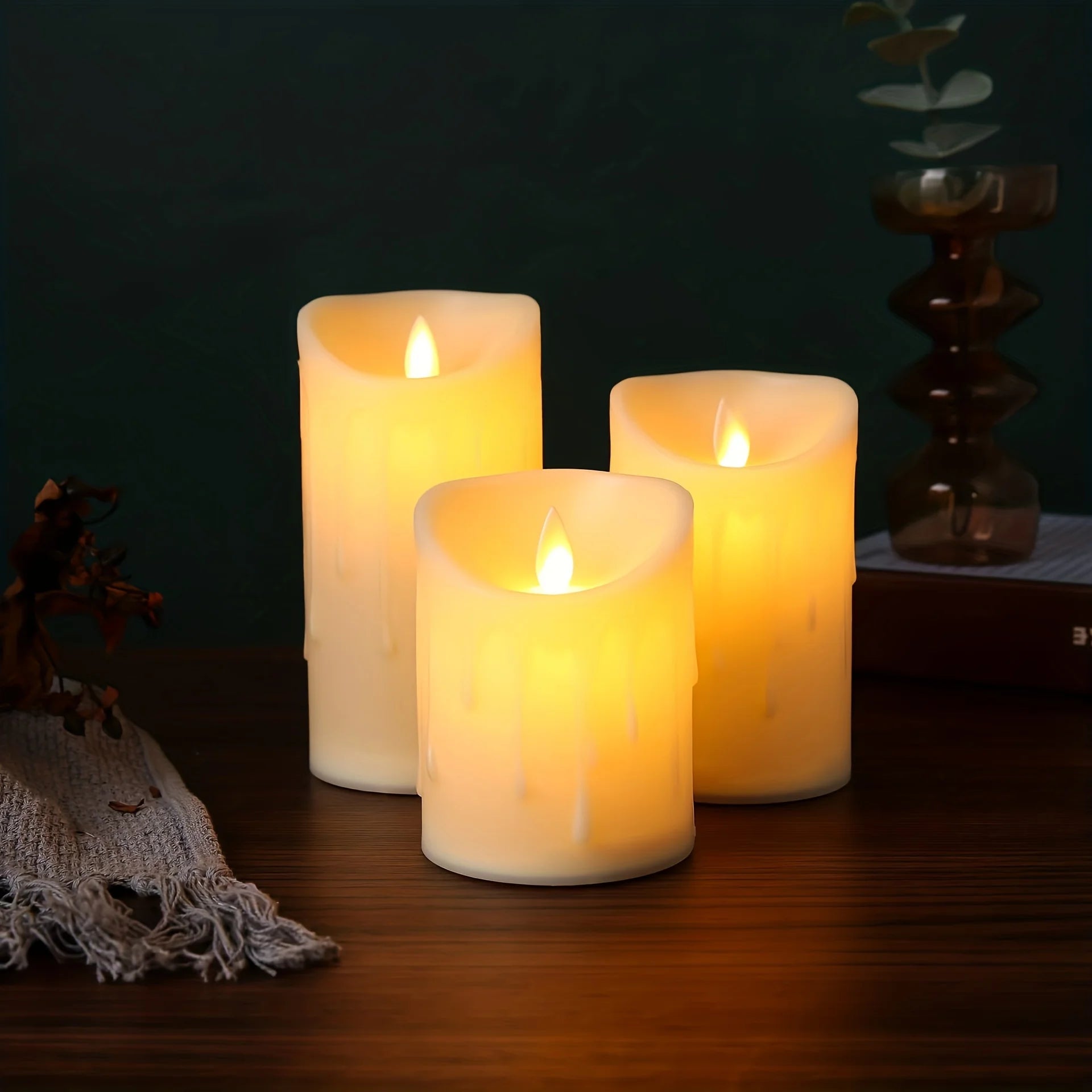 Flameless LED Candles with Remote Control and Timer Battery Operated Flickering Candle for Home Party Wedding Christmas Decor Taj Home Store