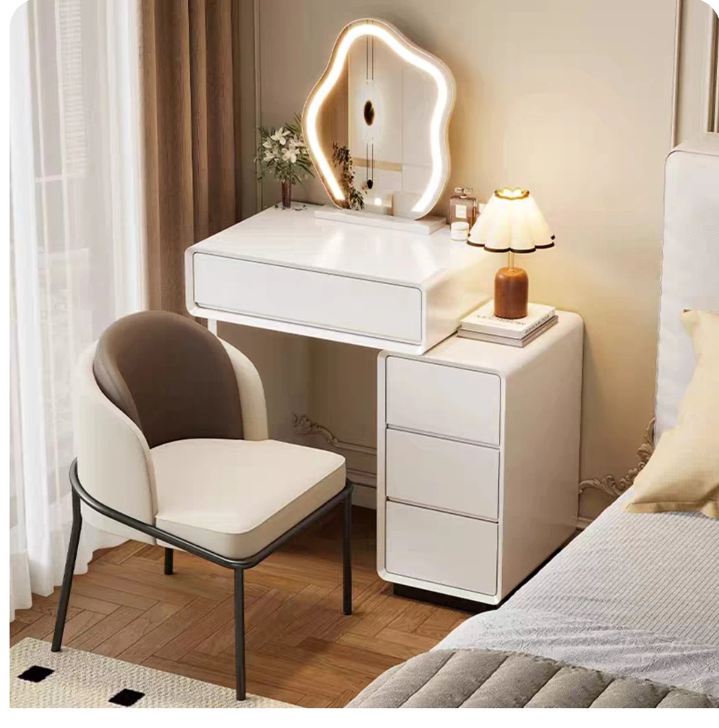 Bedroom Women Dressing Table Luxury Wood Storage Mirror Hairstyle Dressing Table Home White Muebles De Dormitorio Furniture Taj Home Store